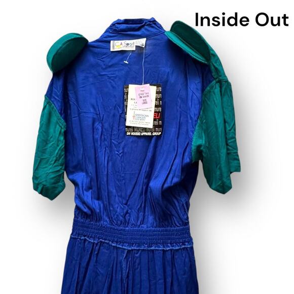 Vintage C.A. Sport Color Block Western Style Romper with Fringe Size Large - NWT - Picture 9 of 16